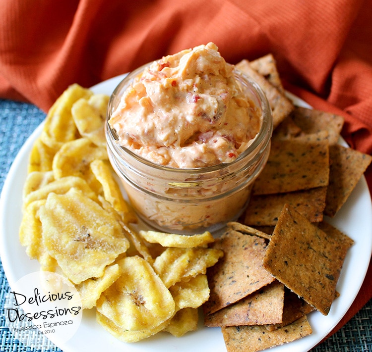 Dairy-Free Pimento Cheese :: Gluten-Free, Grain-Free // deliciousobsessions.com