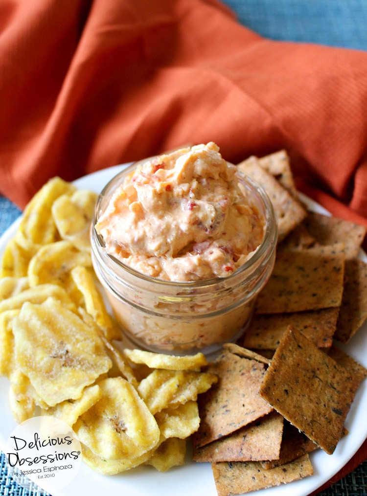 Dairy-Free Pimento Cheese :: Gluten-Free, Grain-Free // deliciousobsessions.com