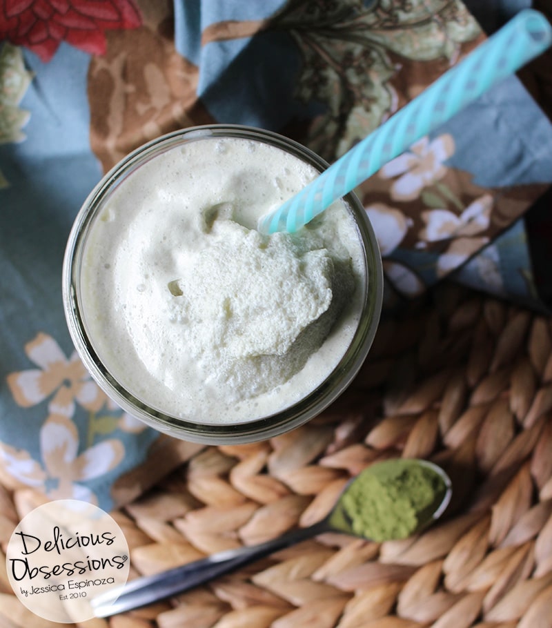 Matcha Green Tea Frappé :: Dairy-Free, No Refined Sugar, Superfood Options // deliciousobsessions.com