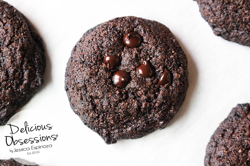 Chocolate Chocolate Chip Cookies :: Grain-Free, Gluten-Free, Refined Sugar-Free, Real Food, Paleo // deliciousobsessions.com