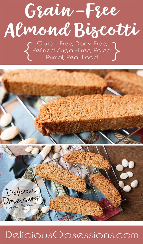 Grain-Free Almond Biscotti :: Grain-Free, Gluten-Free, Refined Sugar-Free, Real Food, Paleo // deliciousobsessions.com