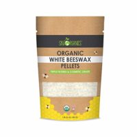 Sky Organics USDA Organic White Beeswax Pellets (1lb) Pure Bees Wax No Toxic Pesticides or Chemicals - 3 x Filtered, Easy Melt Pastilles- for DIY, Candles, Skin Care, Lip Balm