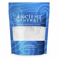 Ancient Minerals Magnesium Bath Flakes of Pure Genuine Zechstein Chloride - Resealable Magnesium Supplement Bag that will Outperform Leading Epsom Salts (1.65 lb)