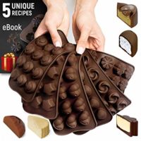 Silicone Candy Molds + 5 Recipes eBook - 6 Pack - Ideal Silicone Molds For Fat Bombs - Chocolate Molds