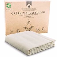 Cheesecloth for Straining - Certified Organic Cotton - Fine Reusable Unbleached Cooking Filter - Superior to Nylon or 90 Grade (18 Sq Feet)