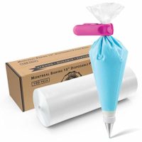 Industrial Strength 15 Inch Disposable Piping Bags | 100 Roll Dispenser Box - 100% Food Grade Disposable Pastry Bags - Cake Decorating Bags, Icing Bags, and Food Preparation Bags