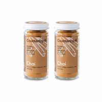 COUNTERTOP FOODS Chai Blend (2-Pack) - Turmeric Chai Spice Blend - Instant Golden Chai Milk or boost for Smoothies, Juice, & Coffee, 1.92oz