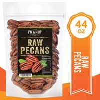 Raw Pecans Halves, 44oz(2.75 Pounds) Compares to Organic, NO PPO, Unpasteurized, 100% Natural, Extra Fancy, No Preservatives, Non-GMO, Un Salted Un Roasted Pecan Halves 2.75 lb