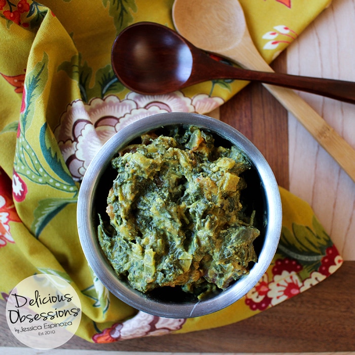 Easy Instant Pot Saag :: Gluten-Free, Grain-Free, Dairy-Free Options // deliciousobsessions.com