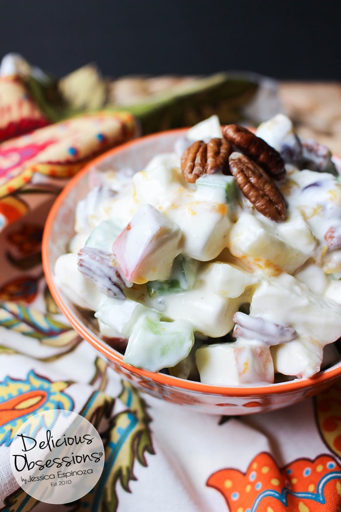 Creamy “Ambrosia Waldorf” Salad :: Gluten-Free, Grain-Free, Dairy-Free, Refined Sugar-Free // deliciousobsessions.com