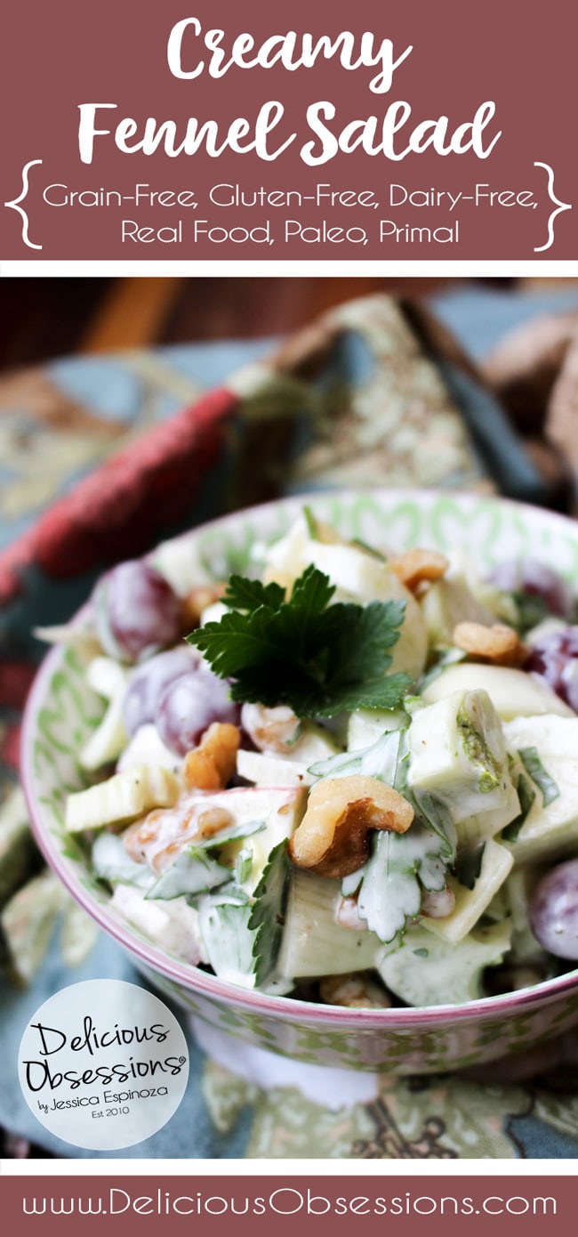 Creamy Fennel Salad :: Gluten-Free, Grain-Free, Dairy-Free // deliciousobsessions.com