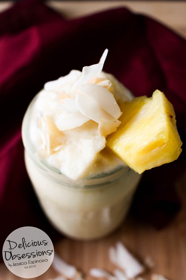 Toasted Coconut Pineapple Smoothie :: Gluten-Free, Grain-Free, Dairy-Free, Refined Sugar-Free // deliciousobsessions.com