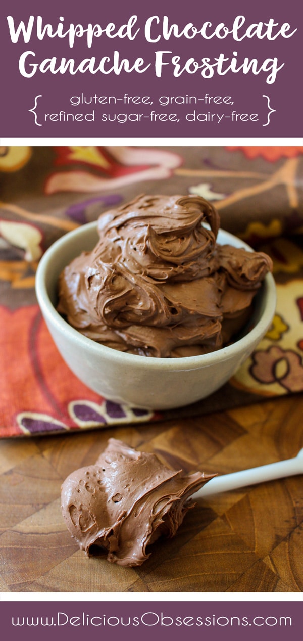 Whipped Chocolate Ganache Frosting :: Gluten-Free, Grain-Free, Dairy-Free, Refined Sugar-Free // deliciousobsessions.com