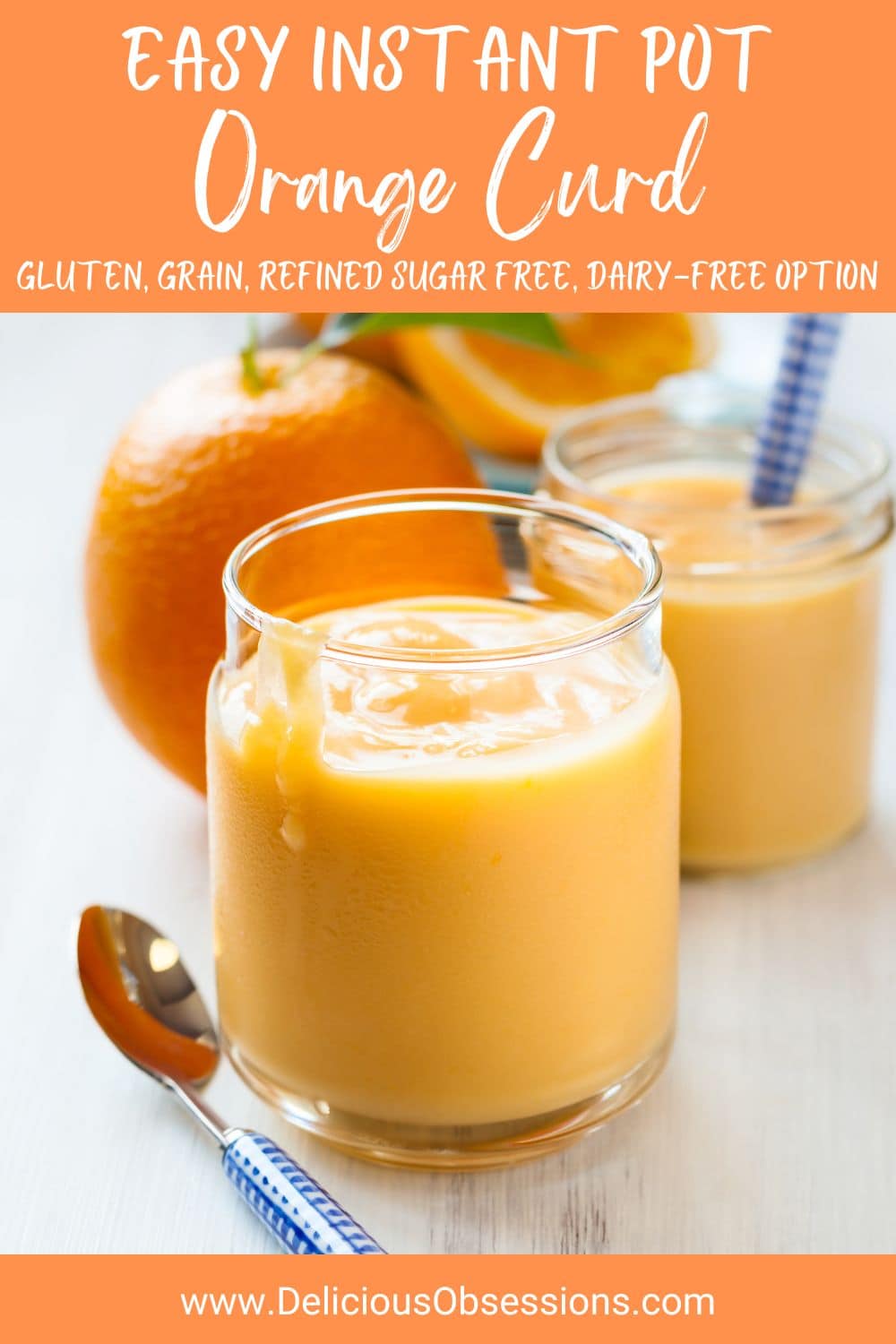 Easy Instant Pot Orange Curd :: Gluten-Free, Grain-Free, Refined Sugar Free, Dairy-Free Option // deliciousobsessions.com